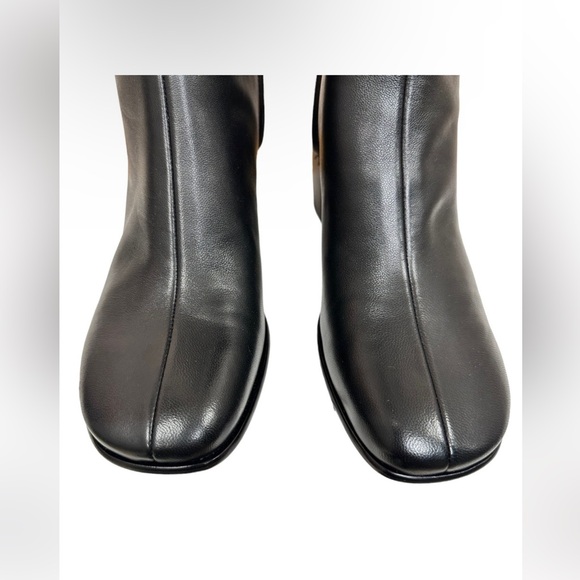 Vince maggie black leather knee high block heel boot- wide calf - Picture 8 of 9